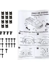 Spec-D Smooth Factory OE Style Fender Flares Dodge RAM 2002-2009                                     - FDF-RAM02BK-MP - Image 9