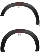 Spec-D Smooth Factory OE Style Fender Flares Dodge RAM 1500 2009-2021                                     - FDF-RAM0915BK-MP - Image 2
