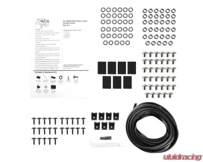 Spec-D Smooth V2 Rivet Style Fender Flares Dodge RAM 1500 2009-2021 - FDF-RAM0915V2-PK-MP