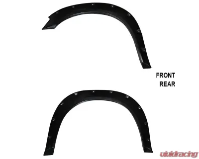 Spec-D Textured Rivet Style Fender Flares Dodge RAM 2500 | 3500 2010-2017 - FDF-RAM1025-TS-RS