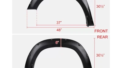 Spec-D Textured Rivet Style Fender Flares Dodge Ram 1500 2019-2024                                     - FDF-RAM1915-TS-MP - Image 3
