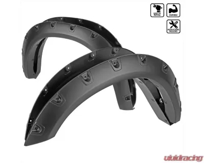 Spec-D Smooth Pocket Rivet Style Fender Flares Set Dodge RAM 2500 | 3500 2019-2021 - FDF-RAM1925A-PK-MP