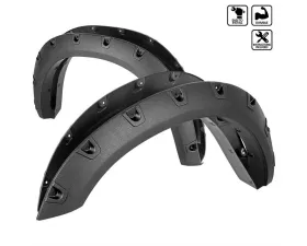 Spec-D Textured Pocket Rivet Style Fender Flares Set Dodge RAM 2500 | 3500 2019-2021