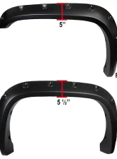 Spec-D Smooth Rivet Style Fender Flares Dodge RAM 1994-2001                                     - FDF-RAM94A-PK-MP - Image 2