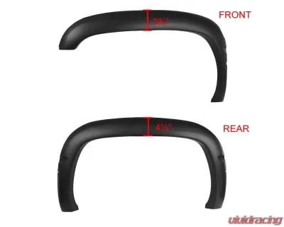 Spec-D Textured Factory OE Style Fender Flares Dodge RAM 1994-2001 - FDF-RAM94BK-RS