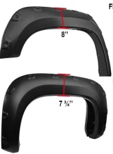 Spec-D Matte Black Polypropylene Fender Flares GMC Sierra 2007-2013                                     - FDF-SIE07A-PK-MP - Image 2