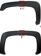 Spec-D Smooth Factory OE Style Fender Flares Chevrolet Silverado 2007-2013                                     - FDF-SIV07BK-MP - Image 2