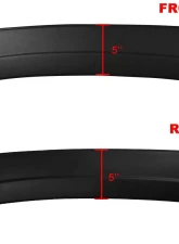 Spec-D Textured Factory OE Style Fender Flares Chevrolet Silverado 2007-2013                                     - FDF-SIV07BK-RS - Image 2