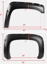 Spec-D Smooth Rivet Style Fender Flares Chevrolet Silverado 2007-2013                                     - FDF-SIV07V2-PK-MP - Image 2