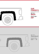 Spec-D Short Bed Smooth Rivet Style Fender Flares Chevrolet Silverado 2500 | 3500 2014-2018                                     - FDF-SIV14SBA-PK-MP - Image 4