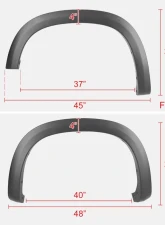Spec-D OE Style Fender Flares Set Chevrolet Silverado 1500 2019-2021                                     - FDF-SIV1915BK-MP - Image 2
