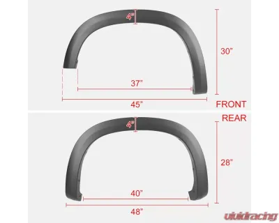 Spec-D OE Style Fender Flares Set Chevrolet Silverado 1500 2019-2021 - FDF-SIV1915BK-MP