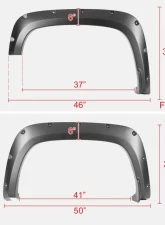 Spec-D Pocket Rivet Style Fender Flares Set Chevrolet Silverado 2500 | 3500 2019-2021                                     - FDF-SIV2025A-PK-MP - Image 2