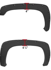 Spec-D Textured Rivet Style Fender Flares Chevrolet | GMC 1999-2007                                     - FDF-SIV99-TS-RS - Image 2