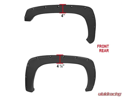 Spec-D Textured Rivet Style Fender Flares Chevrolet | GMC 1999-2007 - FDF-SIV99-TS-RS
