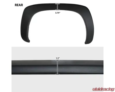 Spec-D Black Polypropylene Fender Flares Chevrolet | GMC 1999-2007 - FDF-SIV99BK-RS