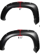 Spec-D 6ft. Long Bed Smooth Rivet Style Fender Flares Toyota Tacoma 2005-2011                                     - FDF-TAC05A-PK-MP - Image 2