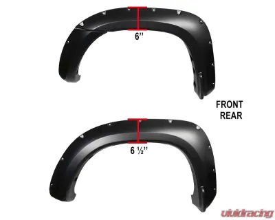 Spec-D 6ft. Long Bed Smooth Rivet Style Fender Flares Toyota Tacoma 2005-2011 - FDF-TAC05A-PK-MP