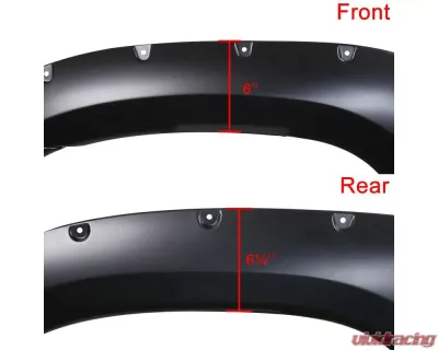 Spec-D 6ft. Long Bed Smooth Rivet Style Fender Flares Toyota Tacoma 2012-2015 - FDF-TAC12A-PK-MP