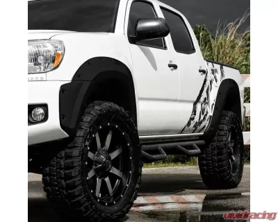 Spec-D 6ft. Long Bed Smooth Rivet Style Fender Flares Toyota Tacoma 2012-2015 - FDF-TAC12A-PK-MP