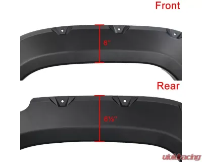 Spec-D Textured Rivet Style Fender Flares Toyota Tacoma 2016-2021 - FDF-TAC16A-PK-WB