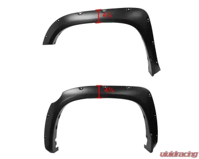 Spec-D Smooth Rivet Style Fender Flares Toyota Tundra 2014-2018 - FDF-TUN14A-PK-MP