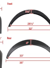 Spec-D Universal Extra Wide Body Wheel Fender Flares Set                                     - FDF-UNV1001 - Image 2
