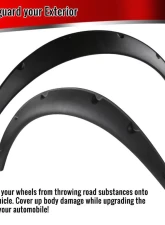 Spec-D Universal Extra Wide Body Wheel Fender Flares Set                                     - FDF-UNV1001 - Image 3