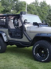 Spec-D Textured Extended Fender Flares Jeep Wrangler 1997-2006                                     - FDF-WRG97B-PK-RS - Image 3