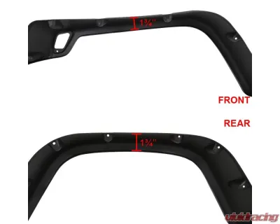 Spec-D Textured Extended Fender Flares Jeep Wrangler 1997-2006 - FDF-WRG97B-PK-RS