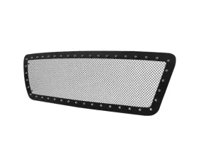 Spec-D Rivet Style Black Stainless Steel Mesh Grille Center Insert Ford F-150 2004-2008