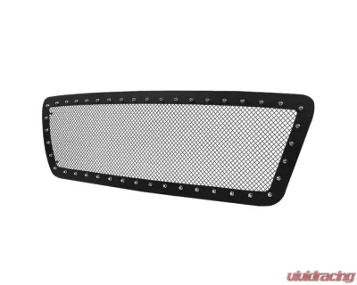 Spec-D Rivet Style Black Stainless Steel Mesh Grille Center Insert Ford F-150 2004-2008 - HBG-F15004BKSS-YH