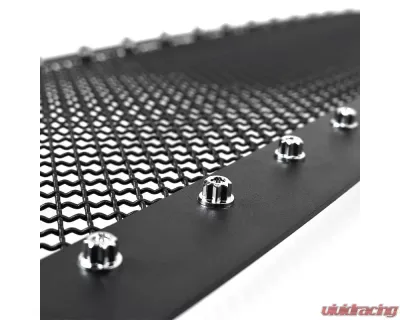 Spec-D Rivet Style Black Stainless Steel Mesh Grille Center Insert Ford F-150 2004-2008 - HBG-F15004BKSS-YH