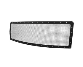 Spec-D Rivet Style Black Stainless Steel Mesh Grille Center Insert Ford F-150 2009-2012