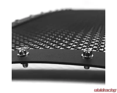 Spec-D Rivet Style Black Stainless Steel Mesh Grille Center Insert Ford F-150 2009-2012 - HBG-F15009BKSS-YH