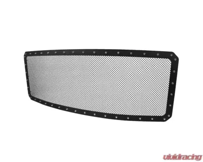 Spec-D Rivet Style Black Stainless Steel Mesh Grille Center Insert Ford F-Series 2011-2016 - HBG-F25011BKSS-YH