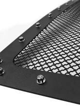 Spec-D Rivet Style Black Stainless Steel Mesh Grille Center Insert Ford F-Series 2011-2016                                     - HBG-F25011BKSS-YH - Image 2