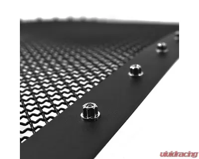 Spec-D Rivet Style Black Stainless Steel Mesh Grille Center Insert Ford F-Series 2011-2016 - HBG-F25011BKSS-YH