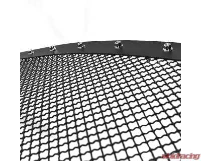 Spec-D Rivet Style Black Stainless Steel Mesh Grille Center Insert Ford F-Series 2011-2016 - HBG-F25011BKSS-YH