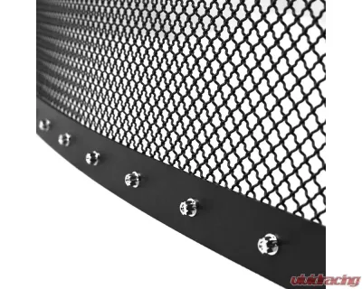 Spec-D Rivet Style Black Stainless Steel Mesh Grille Center Insert Ford F-Series 2011-2016 - HBG-F25011BKSS-YH