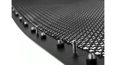 Spec-D Rivet Style Black Stainless Steel Mesh Grille Center Insert Ford F-Series 2011-2016                                     - HBG-F25011BKSS-YH - Image 8