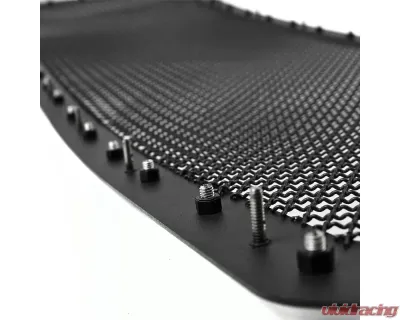 Spec-D Rivet Style Black Stainless Steel Mesh Grille Center Insert Ford F-Series 2011-2016 - HBG-F25011BKSS-YH
