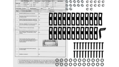 Spec-D Rivet Style Black Stainless Steel Mesh Grille Center Insert Ford F-Series 2011-2016                                     - HBG-F25011BKSS-YH - Image 9