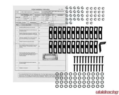 Spec-D Rivet Style Black Stainless Steel Mesh Grille Center Insert Ford F-Series 2011-2016 - HBG-F25011BKSS-YH