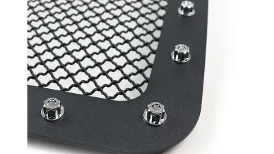 Spec-D Rivet Style Black Stainless Steel 3PC Mesh Grille Insert Ford F-Series | Excursion 1999-2004                                     - HBG-F25099BKSS-YH - Image 4