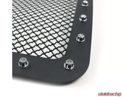 Spec-D Rivet Style Black Stainless Steel 3PC Mesh Grille Insert Ford F-Series | Excursion 1999-2004 - HBG-F25099BKSS-YH