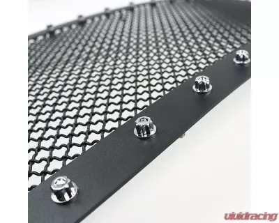 Spec-D Rivet Style Black Stainless Steel 3PC Mesh Grille Insert Ford F-Series | Excursion 1999-2004 - HBG-F25099BKSS-YH