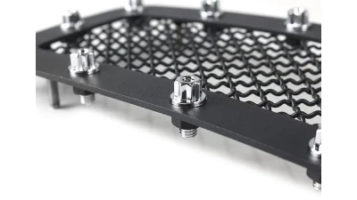 Spec-D Rivet Style Black Stainless Steel 3PC Mesh Grille Insert Ford F-Series | Excursion 1999-2004                                     - HBG-F25099BKSS-YH - Image 7