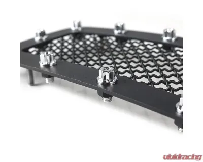 Spec-D Rivet Style Black Stainless Steel 3PC Mesh Grille Insert Ford F-Series | Excursion 1999-2004 - HBG-F25099BKSS-YH