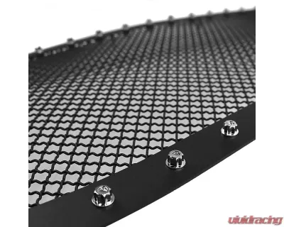 Spec-D Rivet Style Black Stainless Steel Mesh Grille Insert Dodge Ram 2002-2005 - HBG-RAM02BKSS-YH